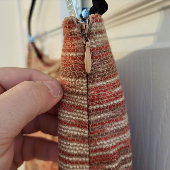 Bandolino tan/red/cream pleated midi skirt - Picture 4 of 8